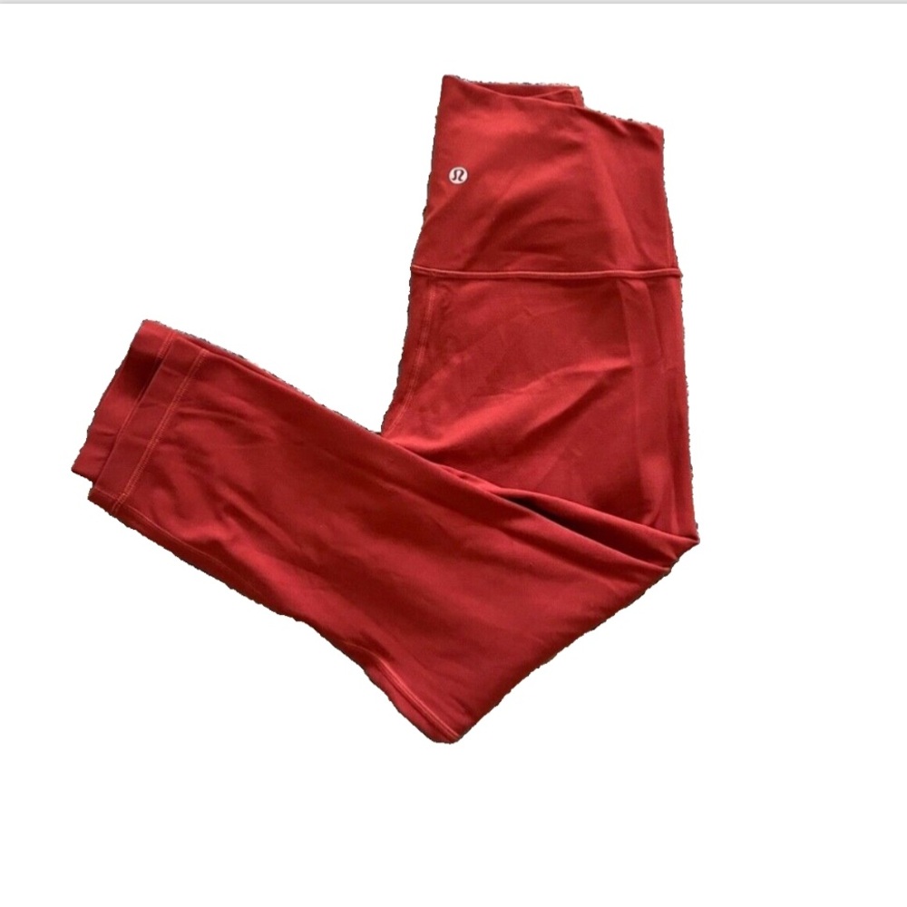 Lululemon Rust Orange Align Legging Size 6 With 2… - image 1
